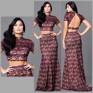 Prom Gown/ Prom Dress/ Homecoming Court Dress/ Two Piece Dress/Formal Gown